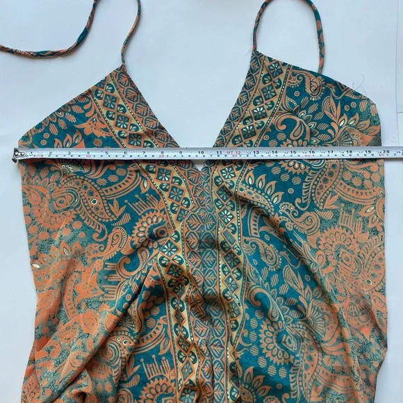 flowy Multicolor Paisley Maxi Dress - Picture 6 of 6